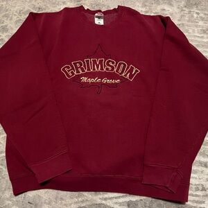 Crimson Men's embroidered red Sweater in a size XL